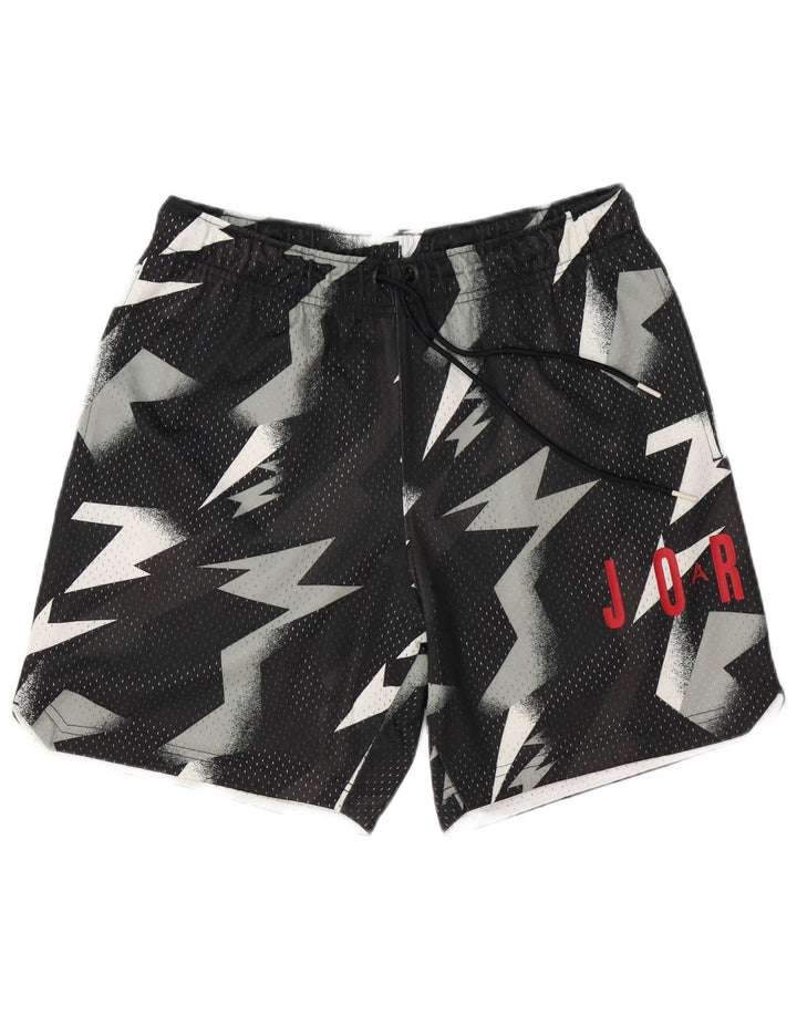 Jordan Mens Graphic Swimming Shorts Medium Black Geometric Polyester