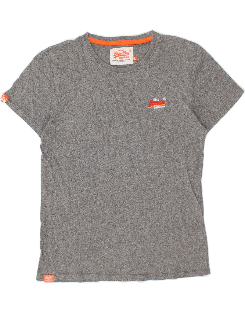 SUPERDRY Womens T-Shirt Top Large Grey Cotton | Vintage Superdry | Thrift | Second-Hand Superdry | Used Clothing | Messina Hembry 