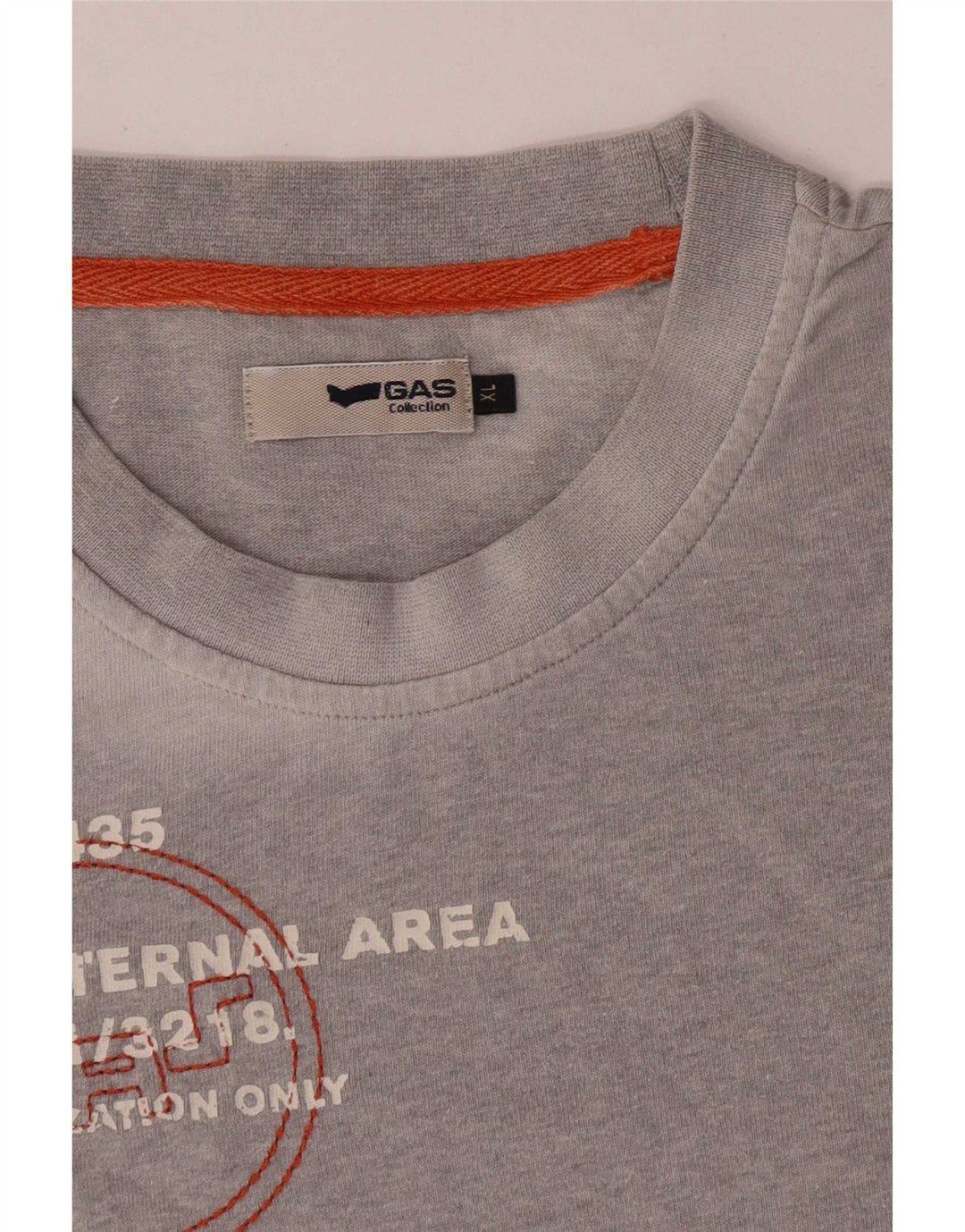 Gas Mens Graphic T-Shirt Top XL Grey Colourblock