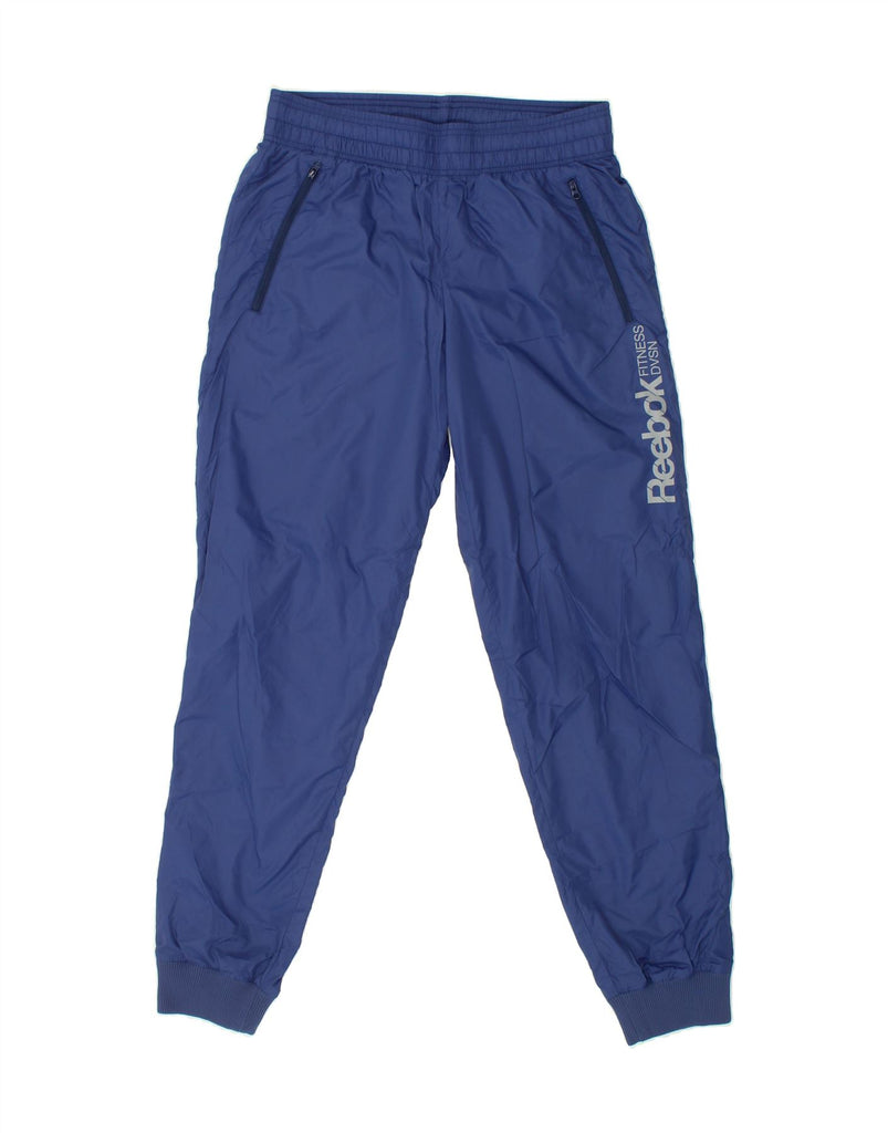 REEBOK Mens Graphic Tracksuit Trousers Joggers Medium Blue | Vintage Reebok | Thrift | Second-Hand Reebok | Used Clothing | Messina Hembry 