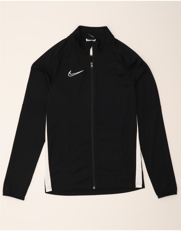 Nike Mens Dri Fit Tracksuit Top Jacket Small Black Colourblock Polyester