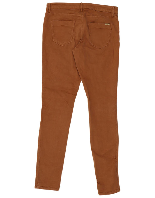 Massimo Dutti Womens Skinny Casual Trousers EU 38 W30 L31 Brown Cotton