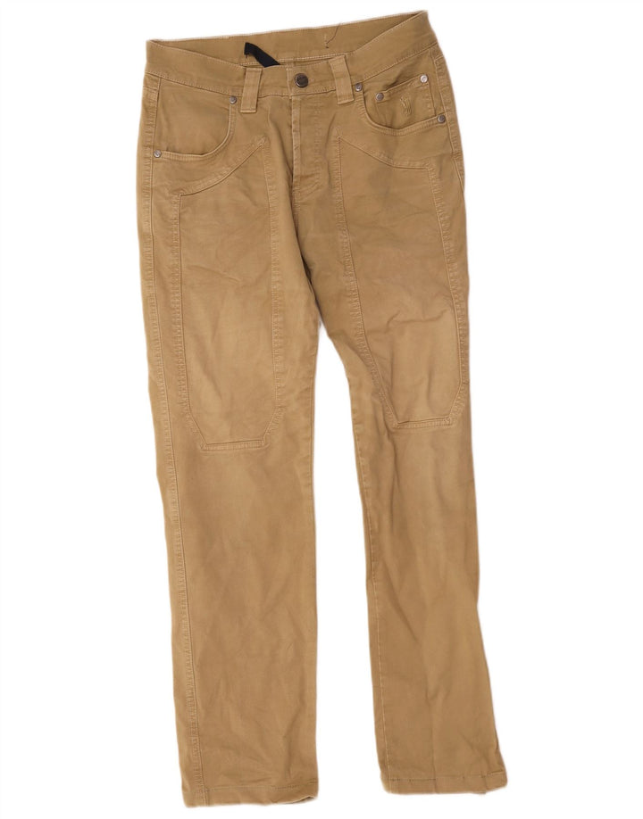 Jeckerson Mens Straight Jeans W30 L29 Beige Cotton