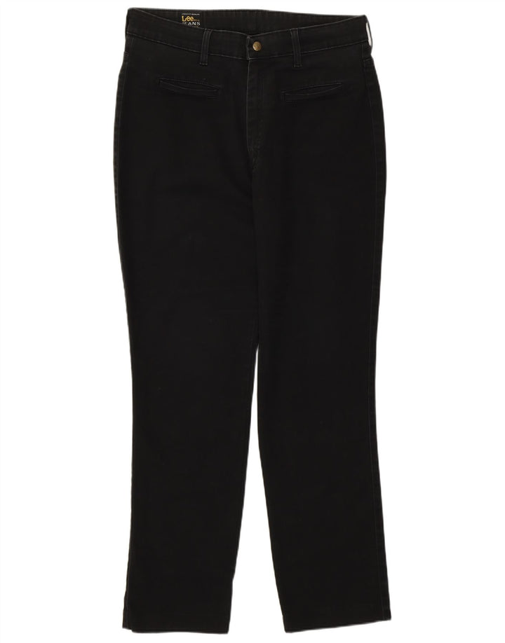 Lee Womens Straight Jeans W34 L28 Black Cotton