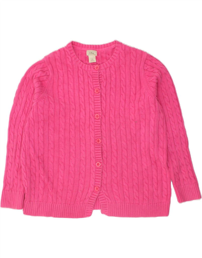 L.L.BEAN Womens Cardigan Sweater UK 18 XL Pink Cotton | Vintage L.L.Bean | Thrift | Second-Hand L.L.Bean | Used Clothing | Messina Hembry 