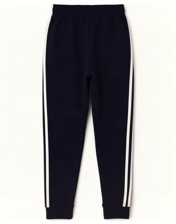 Adidas Boys Tracksuit Trousers Joggers 9-10 Years Navy Blue Cotton