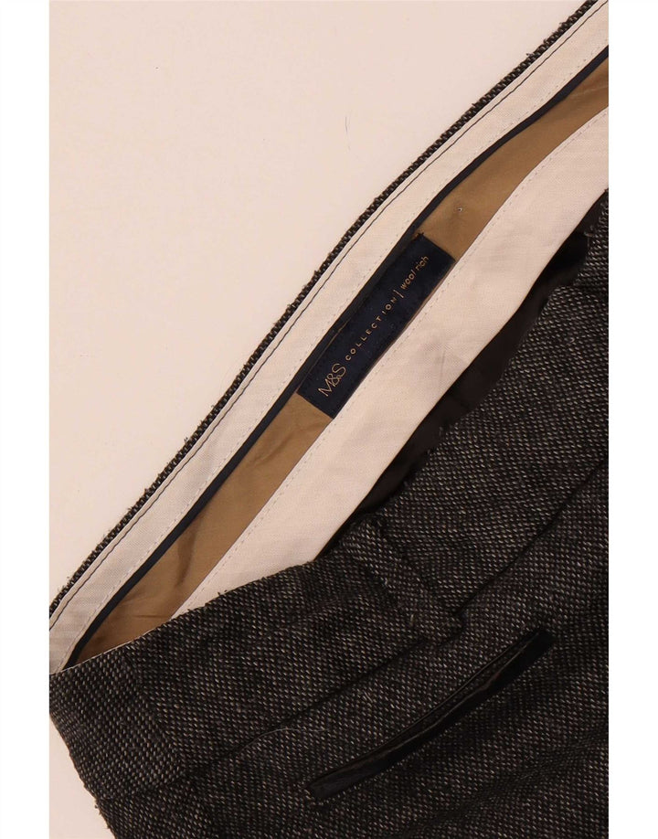 Marks & Spencer Womens Slim Casual Trousers W30 L26 Grey