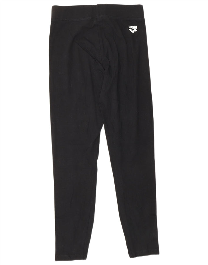 ARENA Womens Graphic Leggings UK 6 XS  Black Cotton