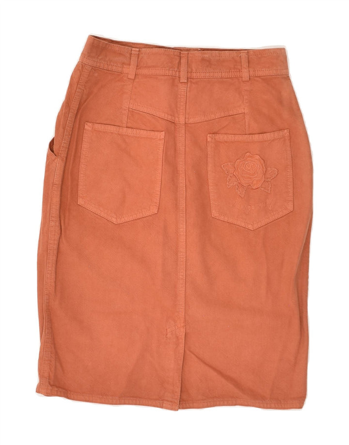NEW PENNY Womens Pencil Skirt IT 42 Medium W28 Brown Cotton | Vintage New Penny | Thrift | Second-Hand New Penny | Used Clothing | Messina Hembry 
