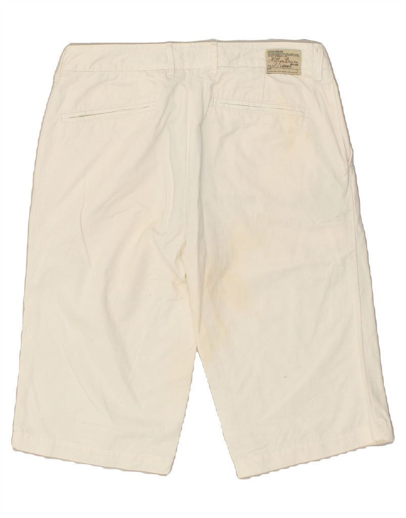 TOMMY HILFIGER Mens Bermuda Shorts W32 Medium  White Cotton | Vintage Tommy Hilfiger | Thrift | Second-Hand Tommy Hilfiger | Used Clothing | Messina Hembry 