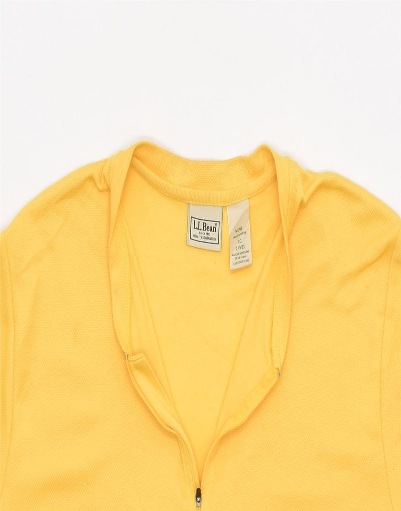 L.L.BEAN Mens T-Shirt Large Yellow Polyester | Vintage | Thrift | Second-Hand | Used Clothing | Messina Hembry 