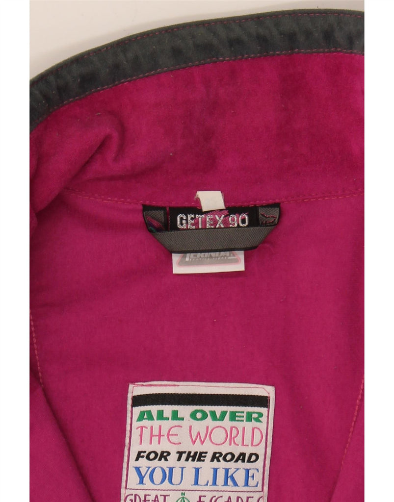 GREAT ESCAPES Womens Tracksuit Top Jacket IT 52 Large Pink Colourblock Vintage Great Escapes and Second-Hand Great Escapes from Messina Hembry 
