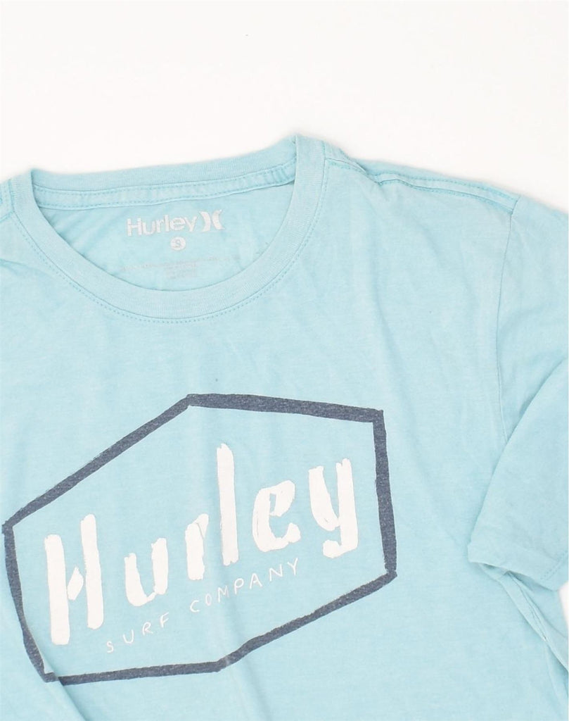 HURLEY Mens Graphic T-Shirt Top Small Blue Cotton | Vintage Hurley | Thrift | Second-Hand Hurley | Used Clothing | Messina Hembry 