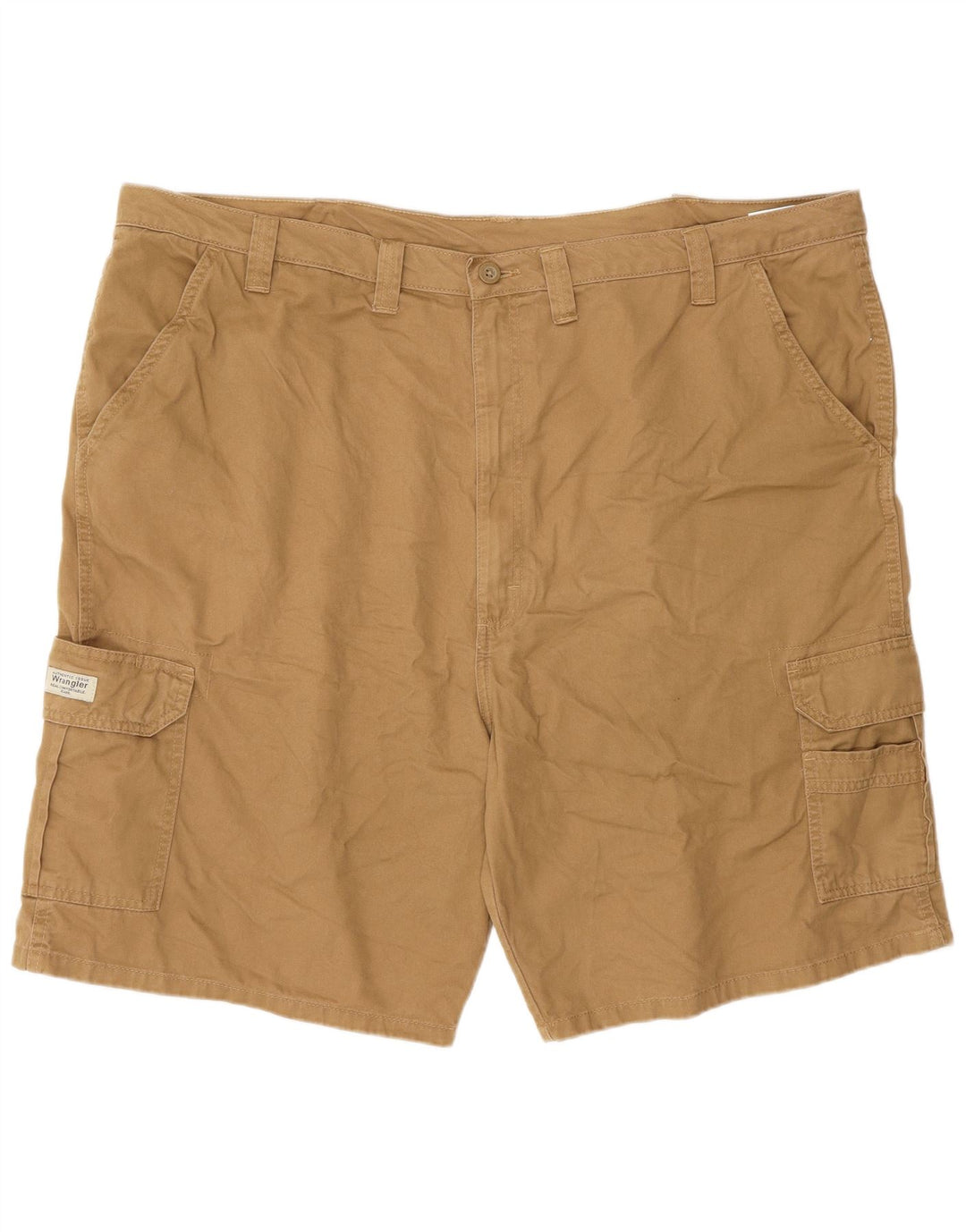 Wrangler Mens Cargo Shorts W46 3XL Beige Cotton