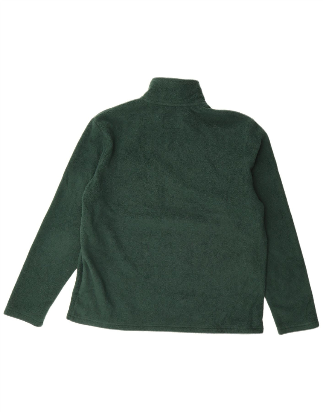 Marks & Spencer Mens Zip Neck Fleece Jumper Large Green Polyester