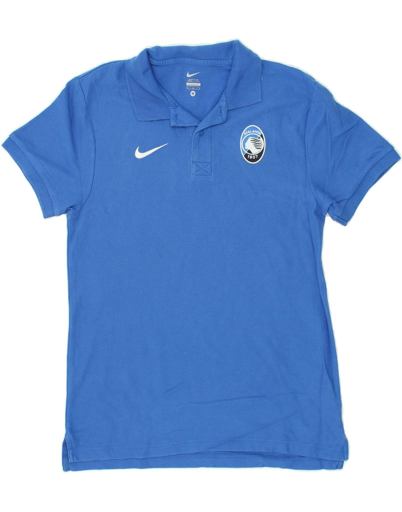 NIKE Mens Atalanta 1907 Polo Shirt Medium Blue | Vintage Nike | Thrift | Second-Hand Nike | Used Clothing | Messina Hembry 