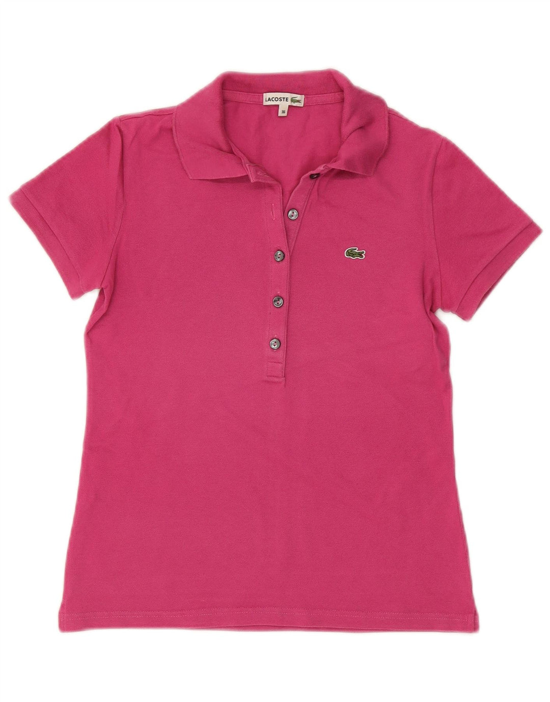 LACOSTE Womens Polo Shirt EU 36 Small Pink Cotton