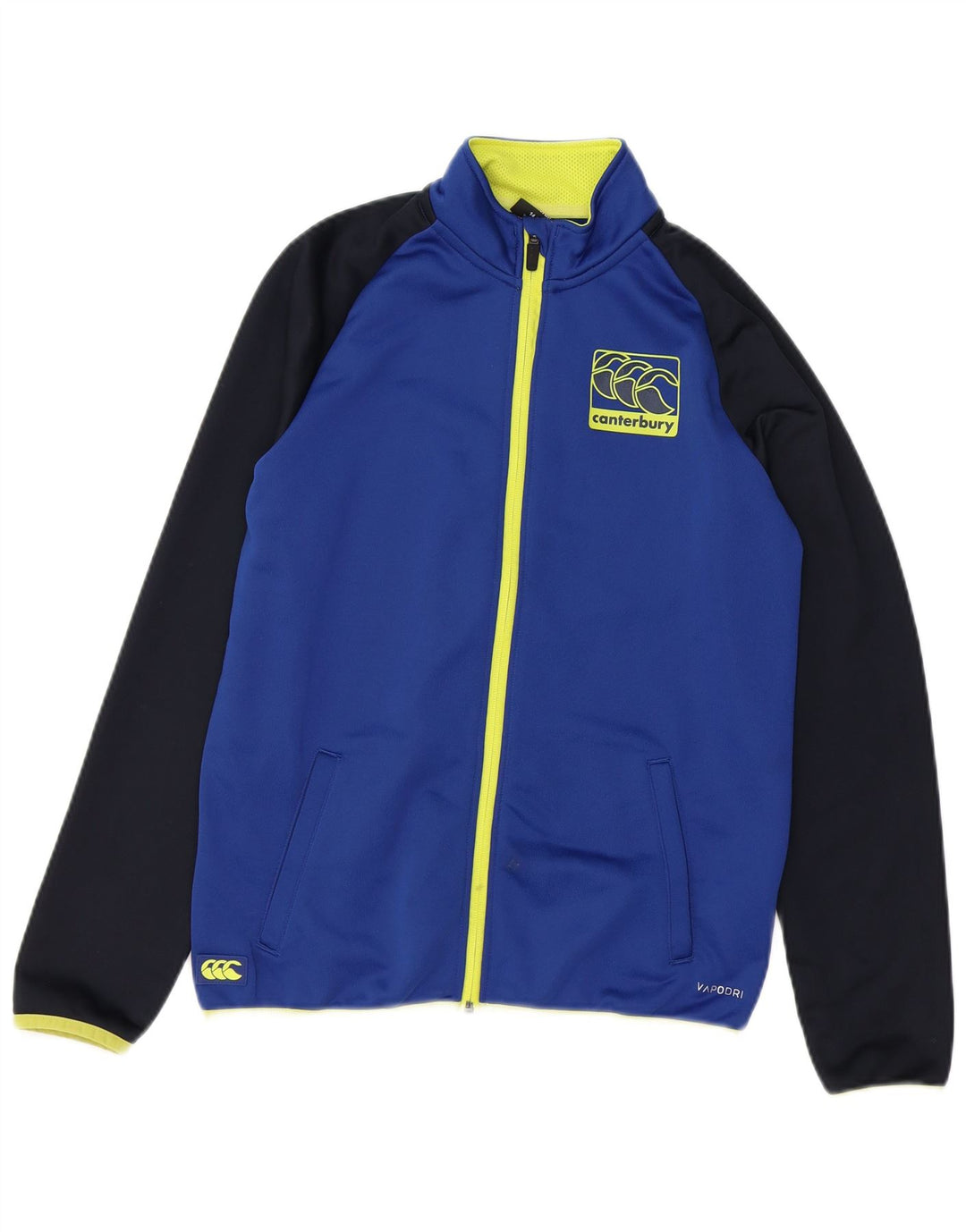 CANTERBURY Boys Tracksuit Top Jacket 13-14 Years Blue Colourblock