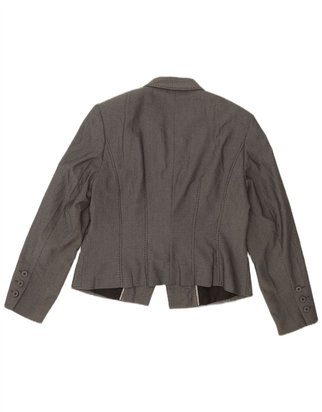 Marks & Spencer Womens 1 Button Blazer Jacket UK 14 Medium  Grey Polyester