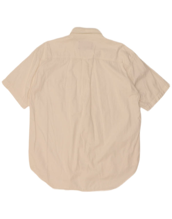 Marlboro Classics Mens Short Sleeve Shirt XL White Cotton