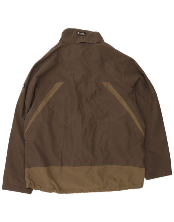 Killtec Mens Windbreaker Jacket UK 44 2XL Khaki Colourblock Polyester
