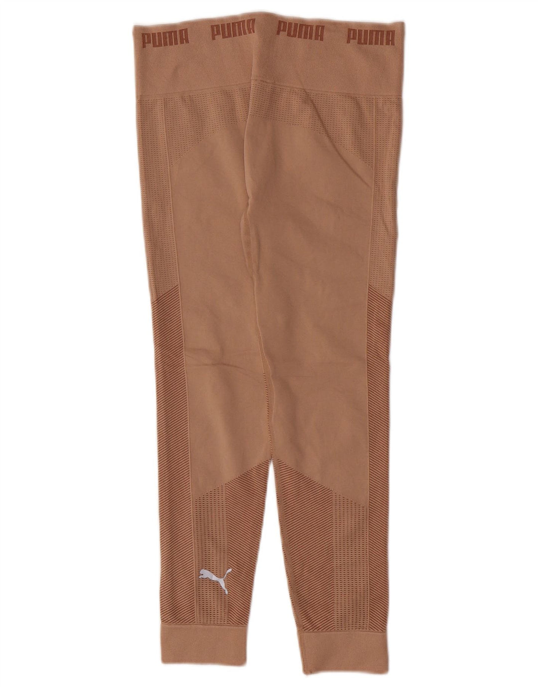 Puma Womens Crop Graphic Leggings UK 12 Medium  Beige Geometric Nylon