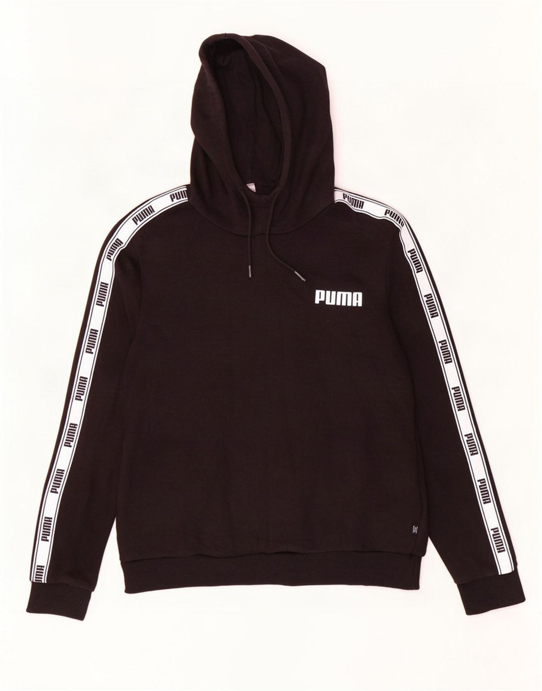 Puma Womens Graphic Hoodie Jumper Large Black Colourblock