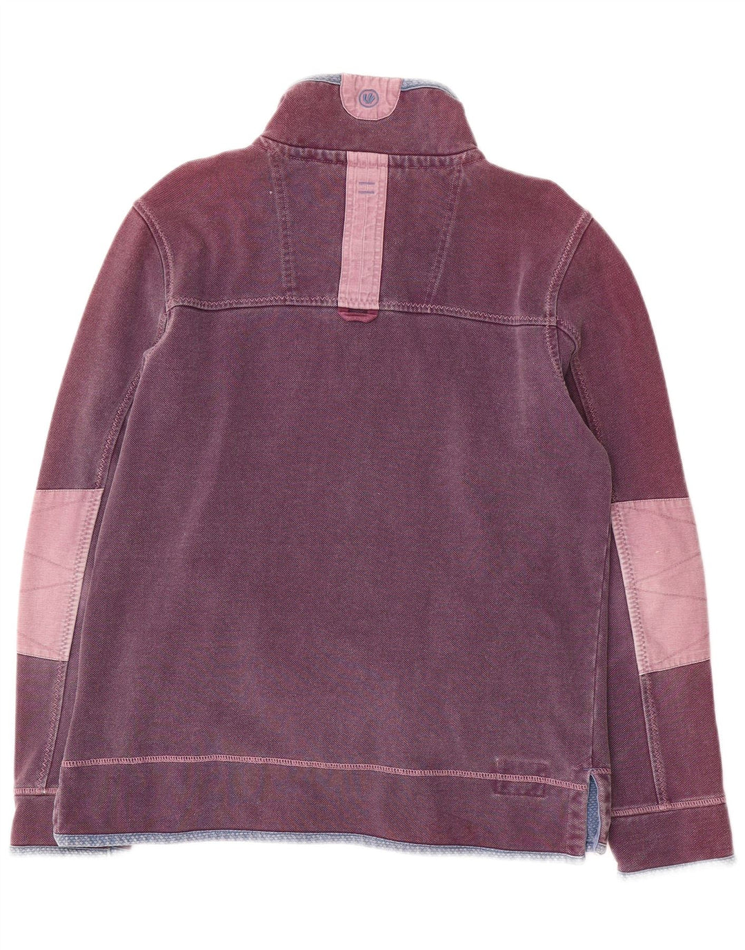 Fat Face Mens Zip Neck Sweatshirt Jumper Medium Purple Cotton