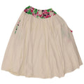 Vintage Womens Pleated Flared Skirt W34 Large White Floral