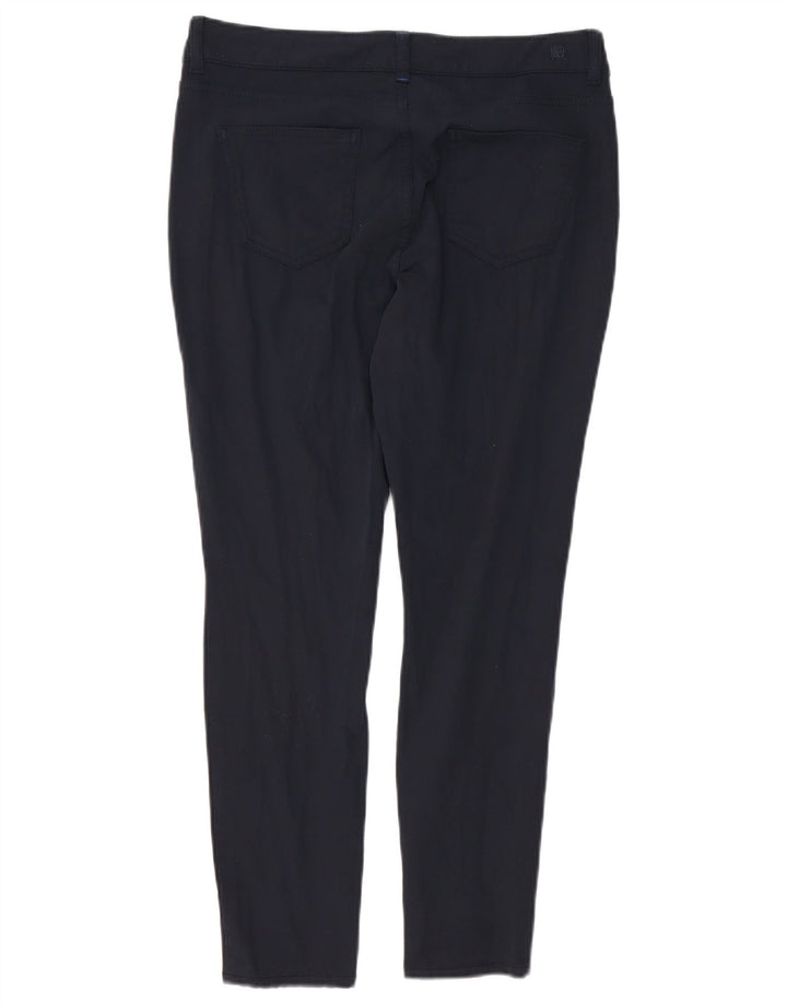 MASSIMO DUTTI Womens Crop Casual Trousers EU 42 Large W32 L26 Navy Blue