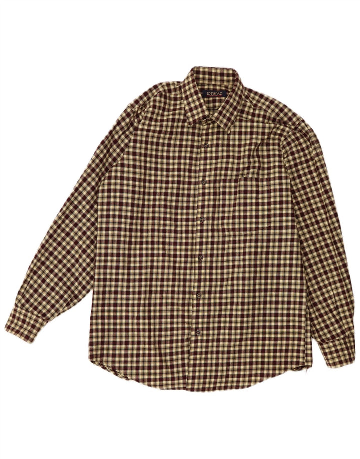 VINTAGE Mens Flannel Shirt Medium Multicoloured Check