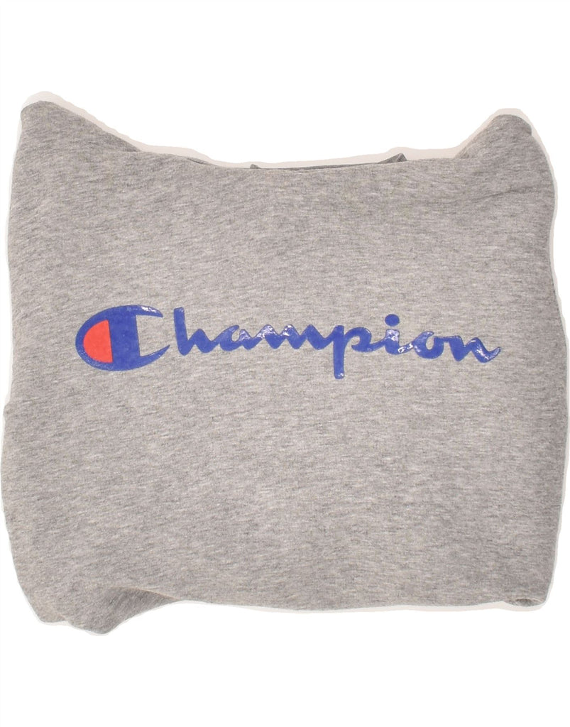 CHAMPION Mens Graphic Hoodie Jumper Small Grey | Vintage Champion | Thrift | Second-Hand Champion | Used Clothing | Messina Hembry 