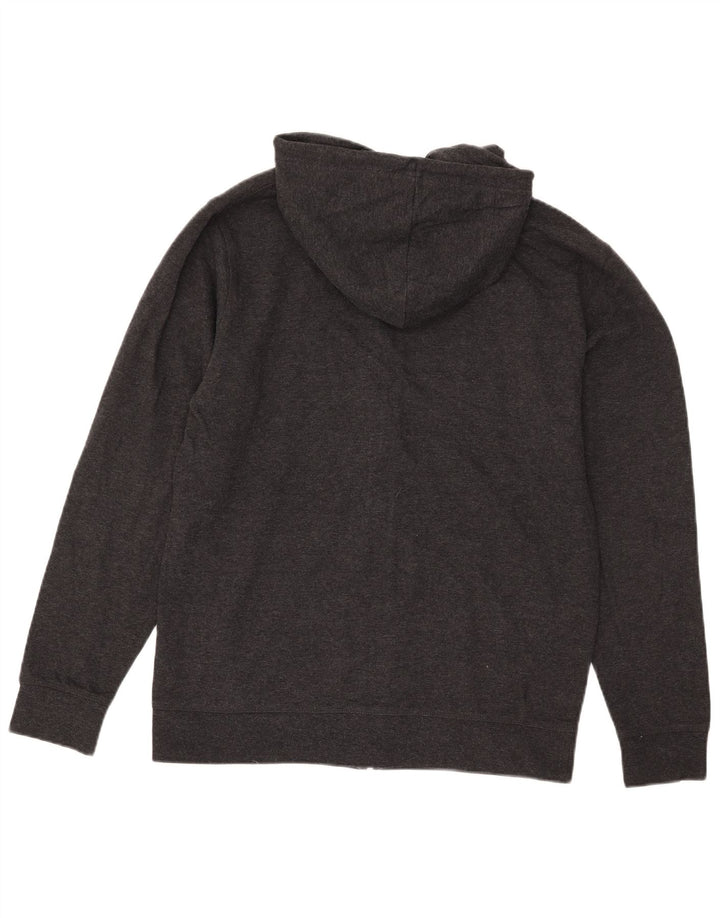 Quiksilver Mens Zip Hoodie Sweater Large Grey Cotton