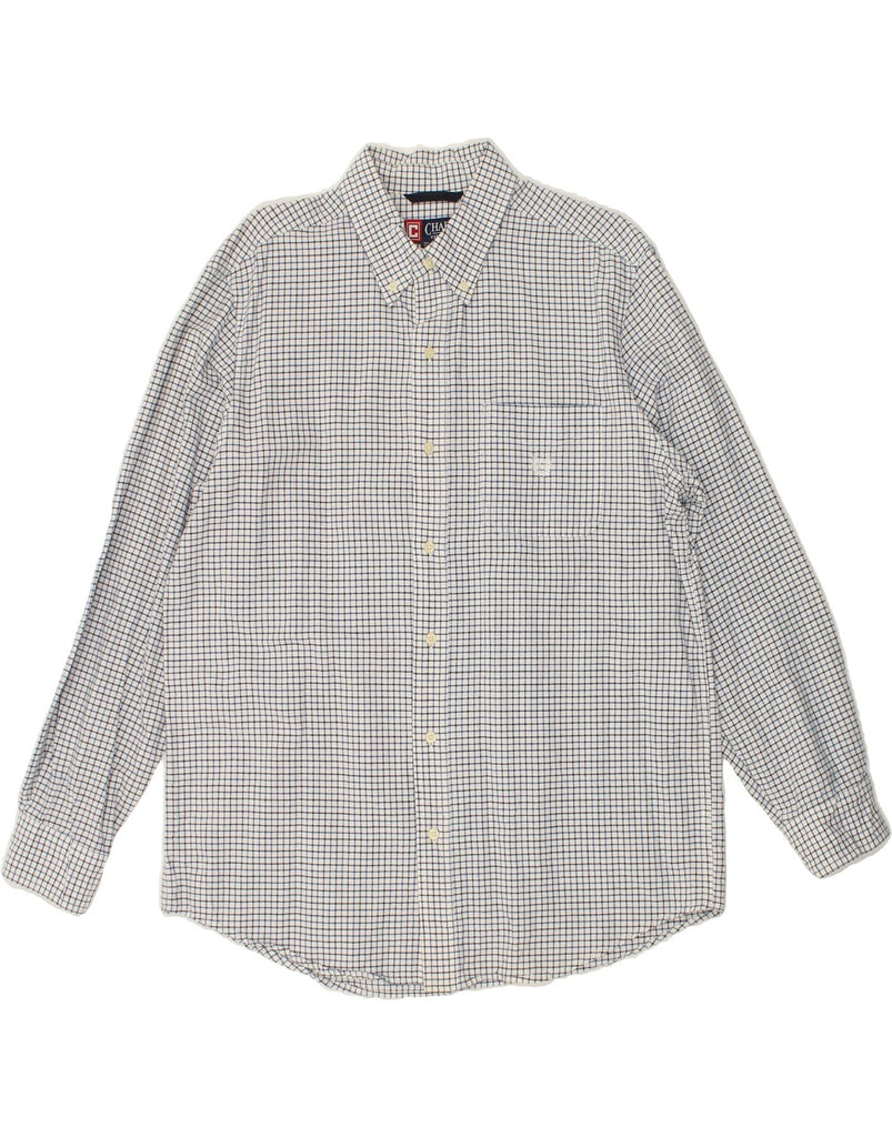 CHAPS Mens Shirt Large Blue Check Cotton | Vintage Chaps | Thrift | Second-Hand Chaps | Used Clothing | Messina Hembry 