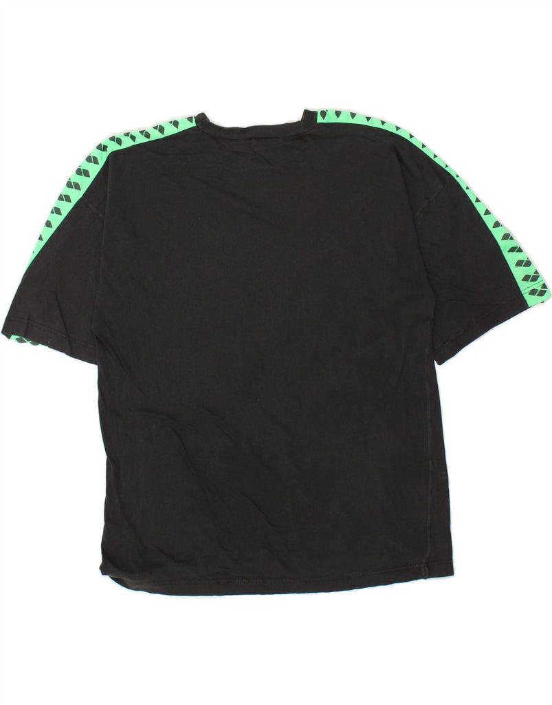 ARENA Mens T-Shirt Top Medium Black Vintage Arena and Second-Hand Arena from Messina Hembry 