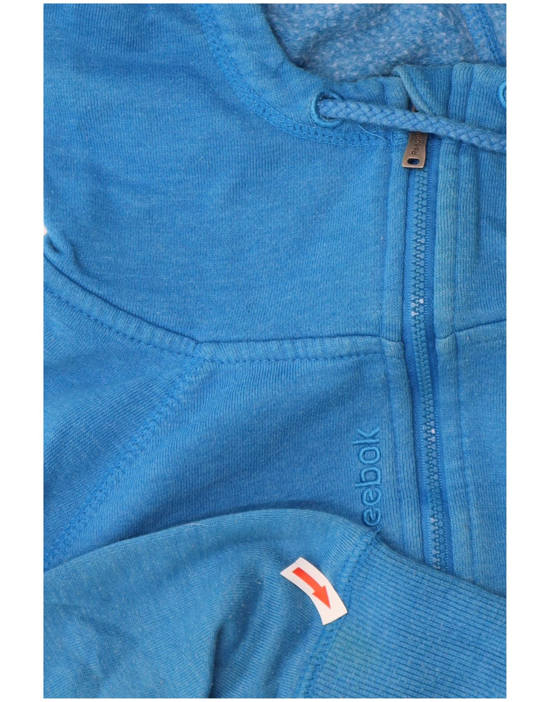 Reebok Womens Zip Hoodie Sweater UK 10 Small Blue
