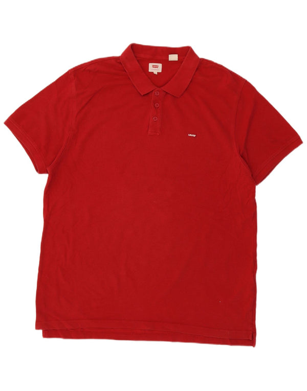 Levi's Mens Polo Shirt 2XL Red Cotton