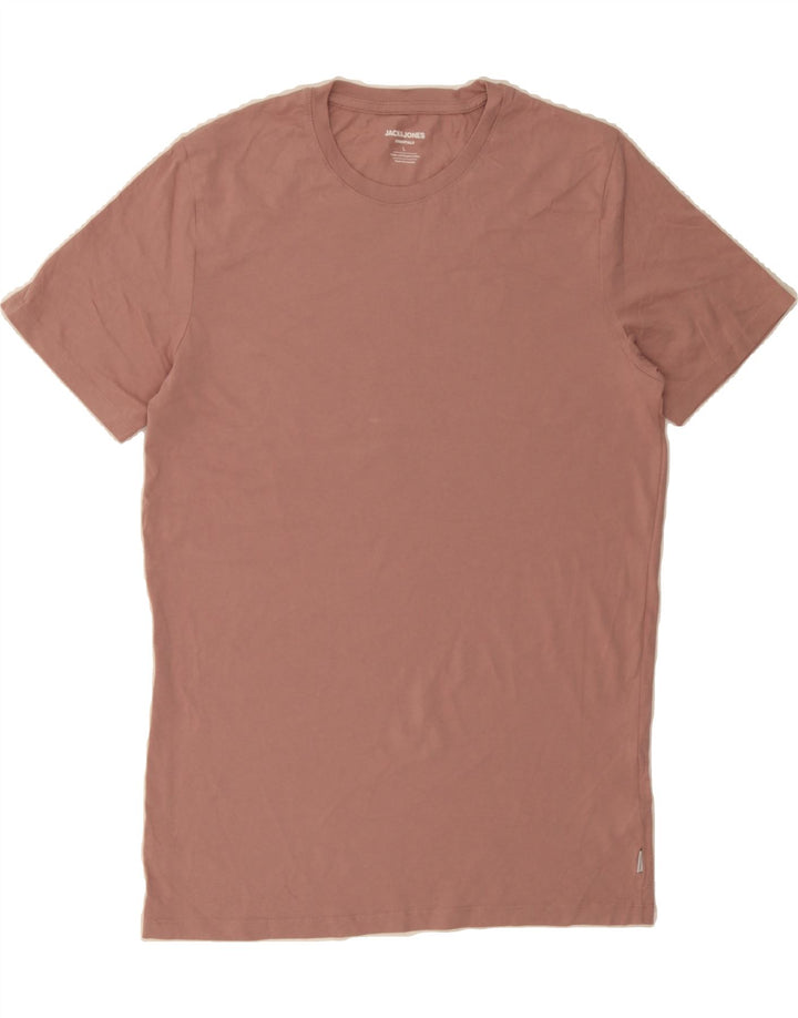 JACK & JONES Mens T-Shirt Top Large Maroon Cotton Vintage Jack & Jones and Second-Hand Jack & Jones from Messina Hembry 