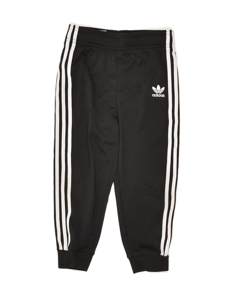 ADIDAS Boys Tracksuit Trousers Joggers 3-4 Years Black Polyester | Vintage Adidas | Thrift | Second-Hand Adidas | Used Clothing | Messina Hembry 