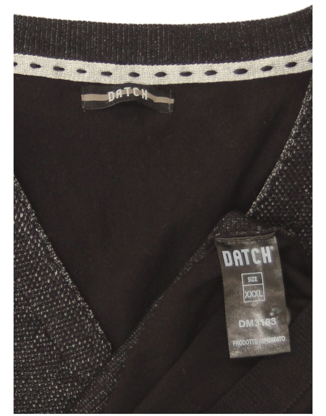 Datch Mens Sleeveless Cardigan Sweater 3XL Black Viscose