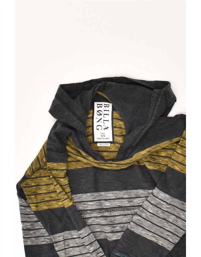 BILLABONG Boys Hoodie Jumper 3-4 Years Small Navy Blue Striped Cotton | Vintage Billabong | Thrift | Second-Hand Billabong | Used Clothing | Messina Hembry 