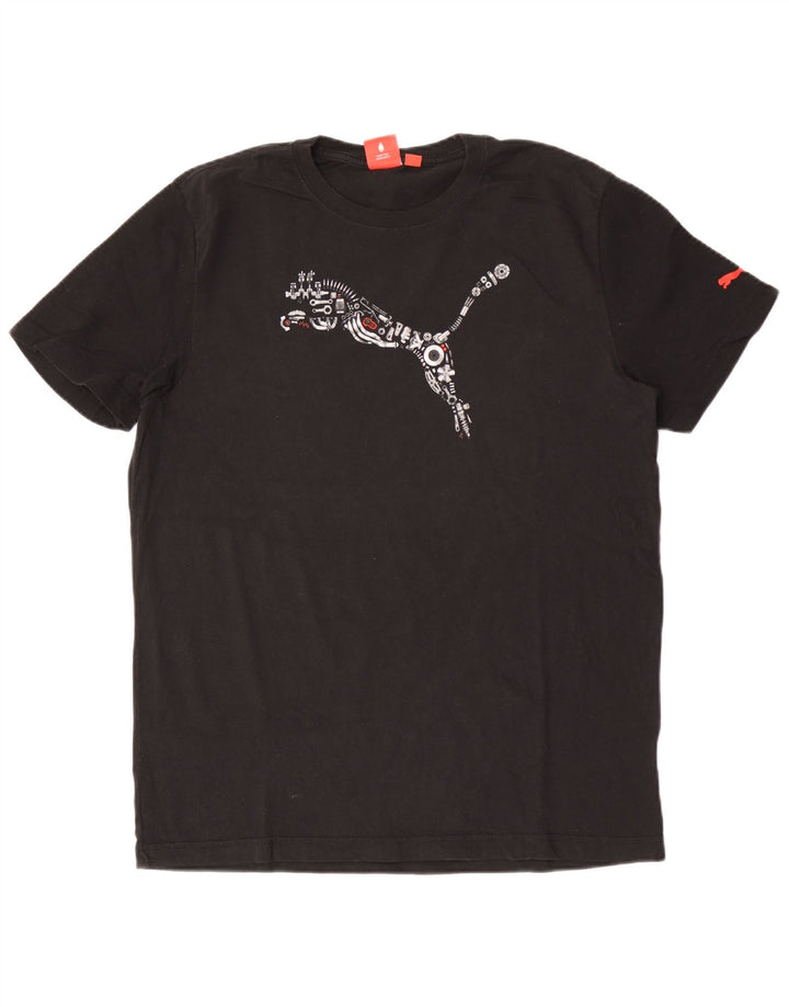 Puma Mens Graphic T-Shirt Top Large Black