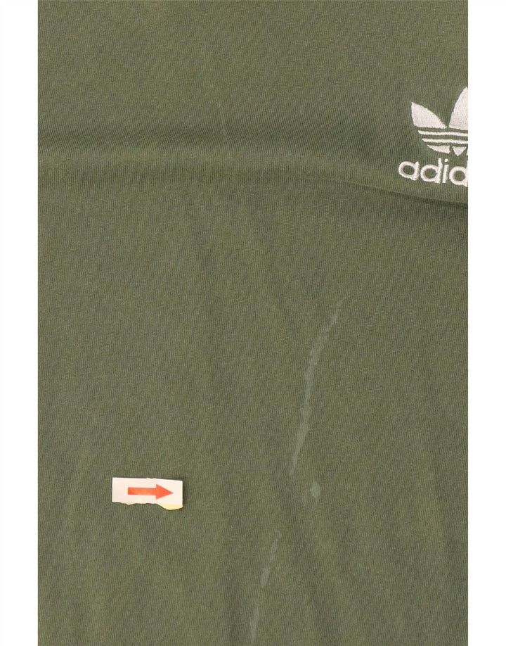 Adidas Mens T-Shirt Top Medium Green Cotton