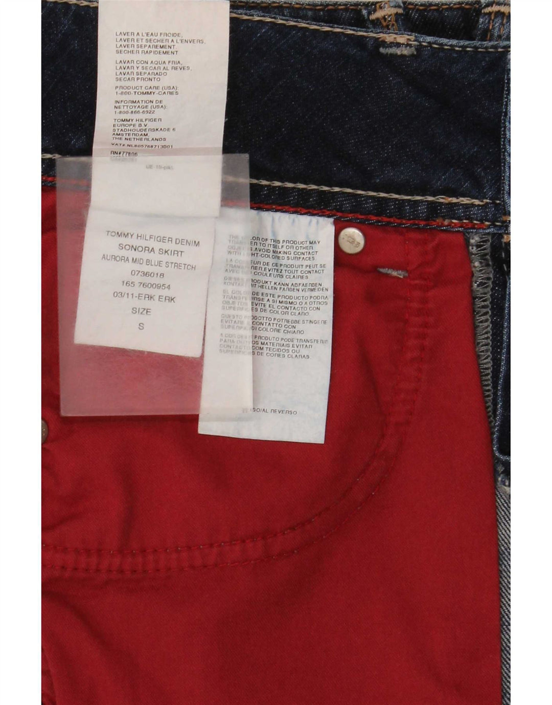 Tommy Hilfiger Womens Denim Skirt Small W27 Blue Cotton