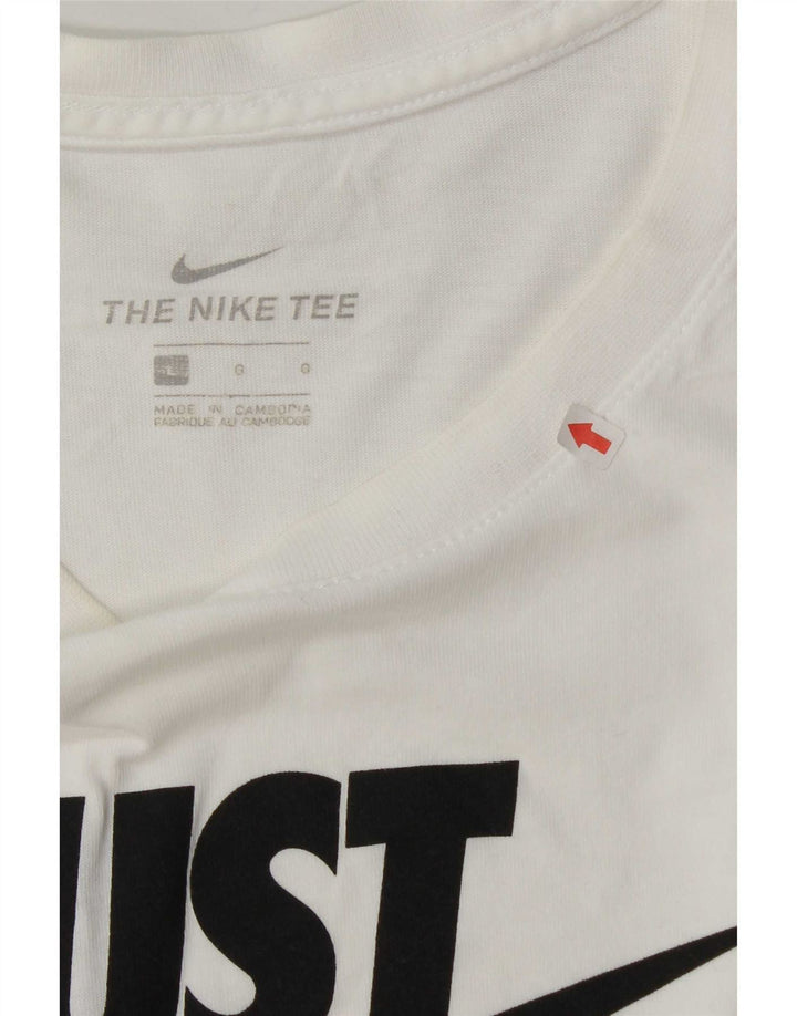 Nike Mens Graphic T-Shirt Top Large White Cotton