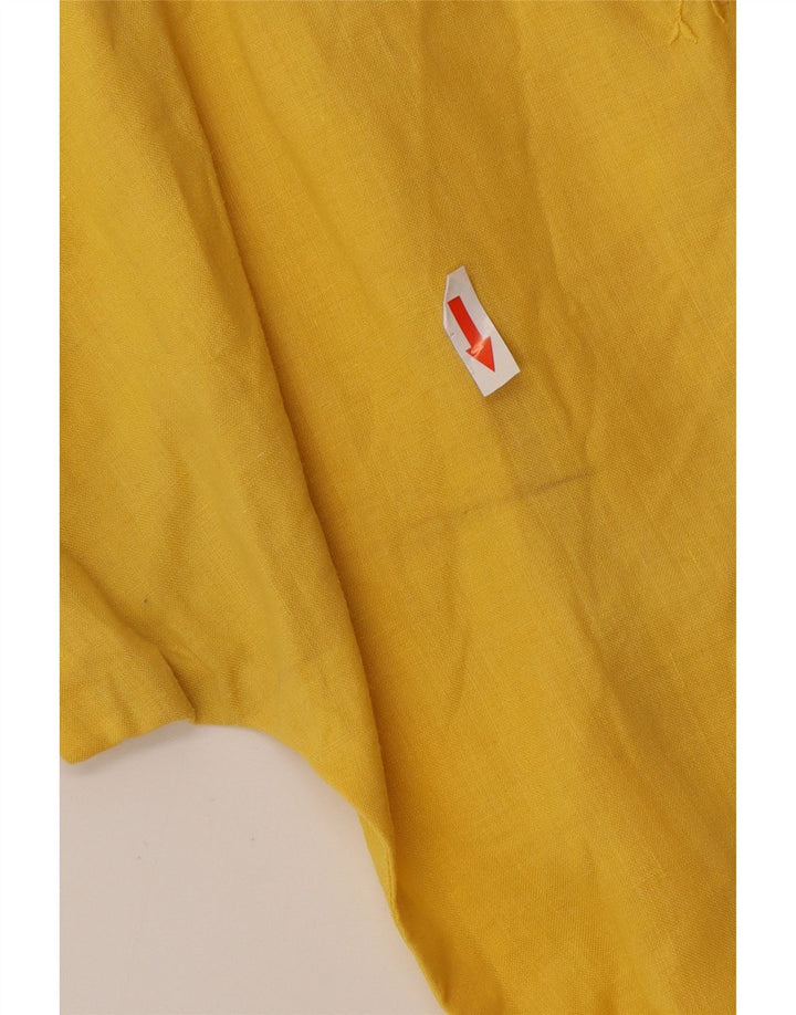 Vintage Womens A-Line Dress UK 16 Large Yellow