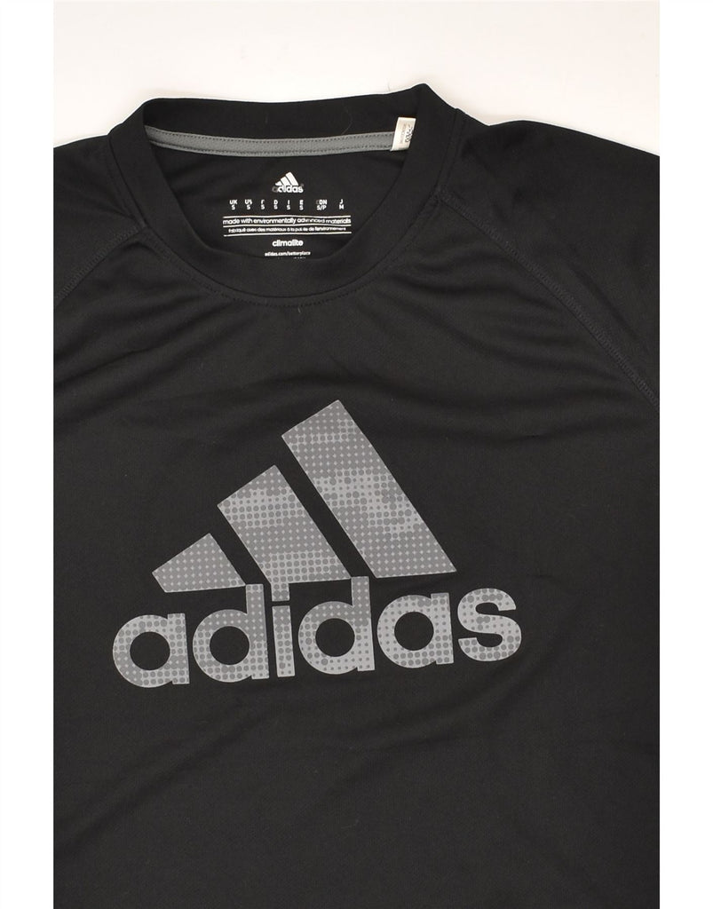 ADIDAS Mens Climalite Graphic T-Shirt Top Small Black Polyester | Vintage Adidas | Thrift | Second-Hand Adidas | Used Clothing | Messina Hembry 