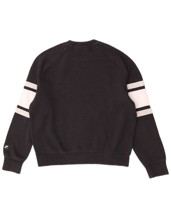 Nike Mens Graphic Loose Fit Sweatshirt Jumper Small Black Colourblock