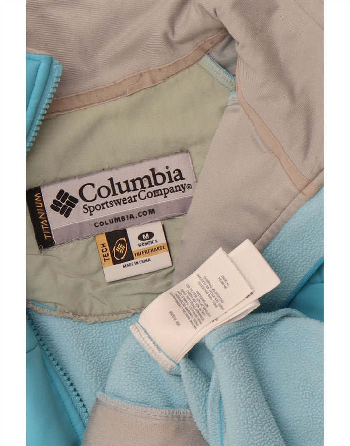 Columbia Womens Titanium Windbreaker Jacket UK 14 Medium Blue Polyester