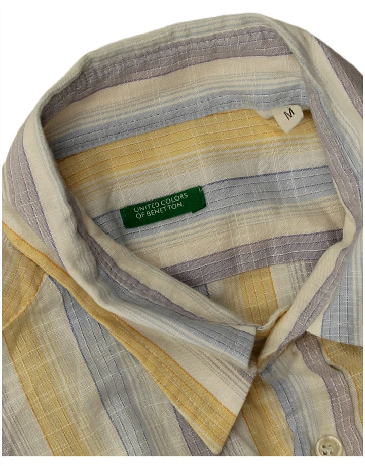 Benetton Mens Shirt Medium Multicoloured Striped